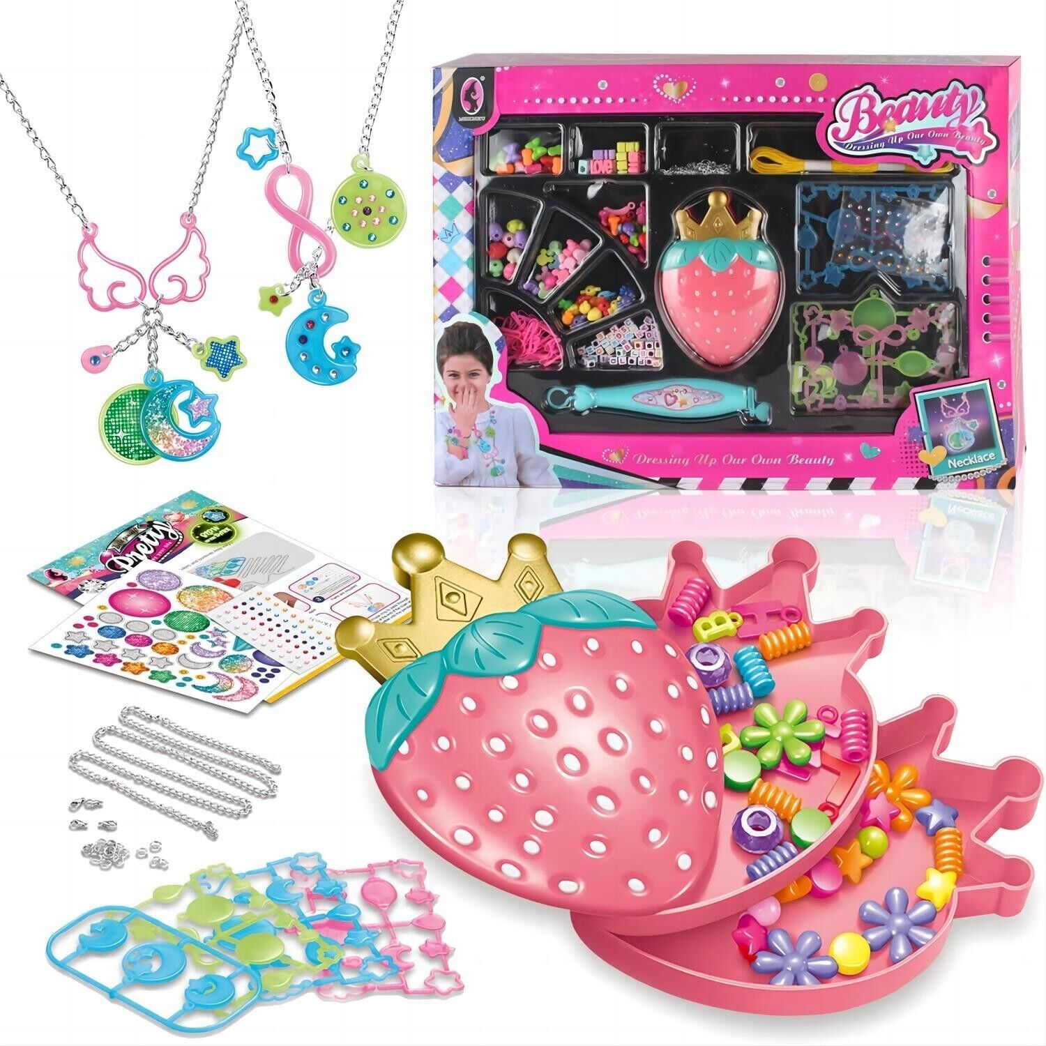 iKid Children’S Bracelet Making Kit Beaded Rope Diy Children’S Hand Knitting Beading Games Craft Rope Making Tools Children’S Game Activity Sets.Logistics Is Randomly Sent By Upsuspsfedex.