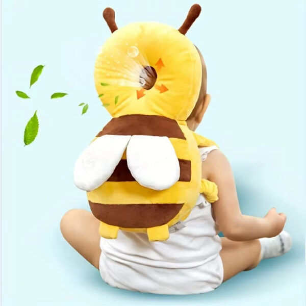 iKid Head Back Protector Baby Protect Pillow Learn Walk Headgear Prevent Injured Safety Pad Prevention Fall Cartoon Bee Kids Pillows - Image 2
