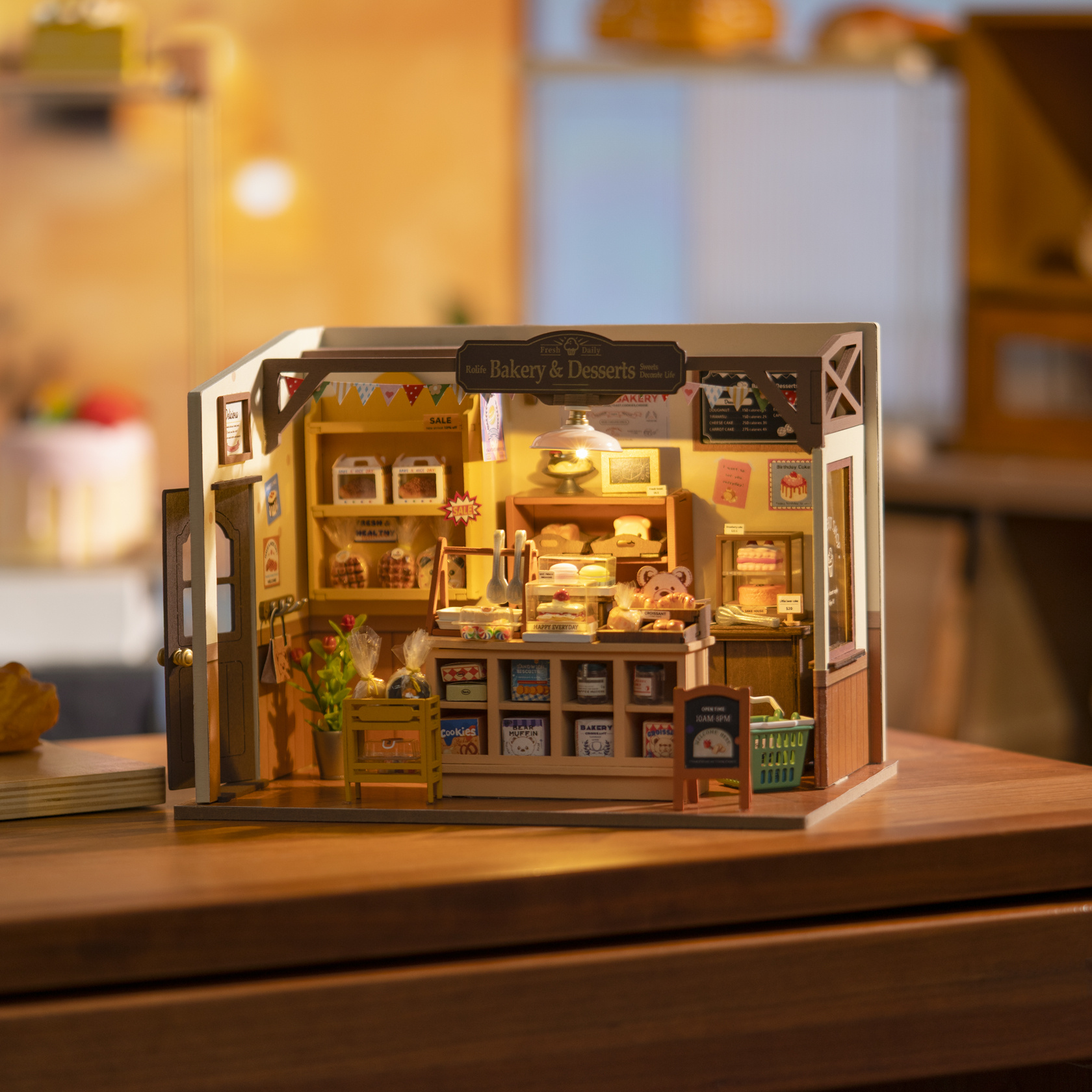 iKid Rolife Becka’S Baking House Diy Miniature House For Kids 3D Wooden Toys Dg161