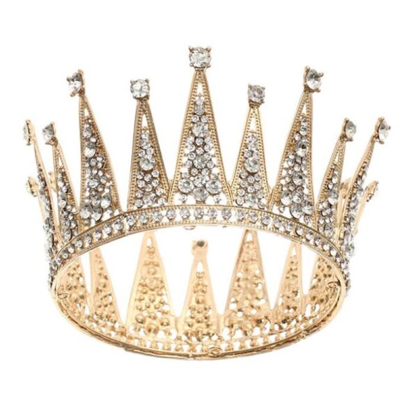 iKid Fashion Bridal Hair Accessories Alloy Hollow Diamond Crown - Image 3
