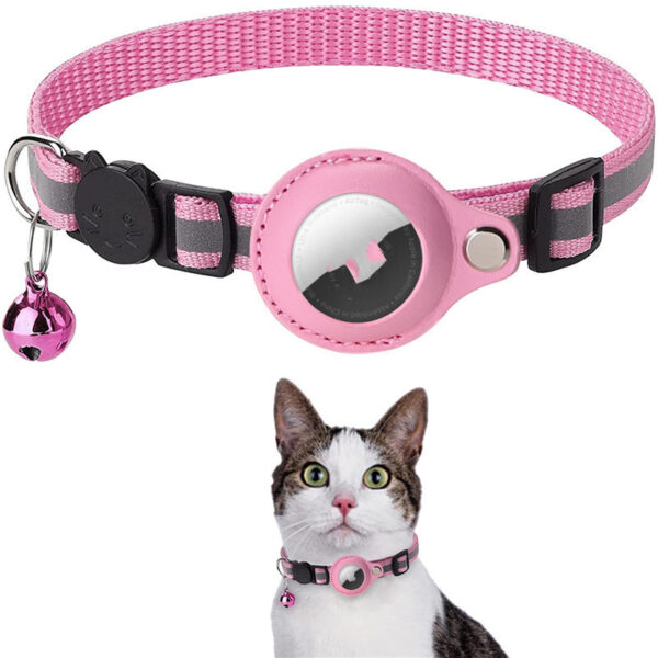 iKid Reflective Collar Waterproof Holder Case For Airtag Air Tag Airtags Protective Cover Cat Dog Kitten Puppy Nylon Collar - Image 6