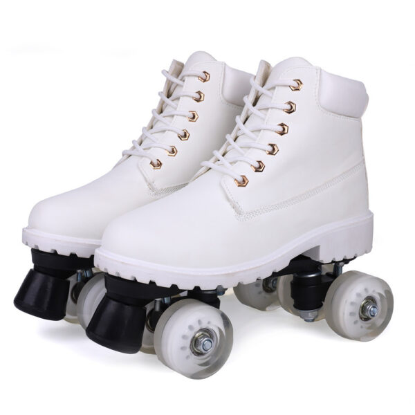 iKid Double Row Skates Double Row Pulleys Four-Roller Skates Roller Skating Flashing Wheels - Image 4