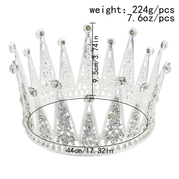 iKid Fashion Bridal Hair Accessories Alloy Hollow Diamond Crown - Image 2