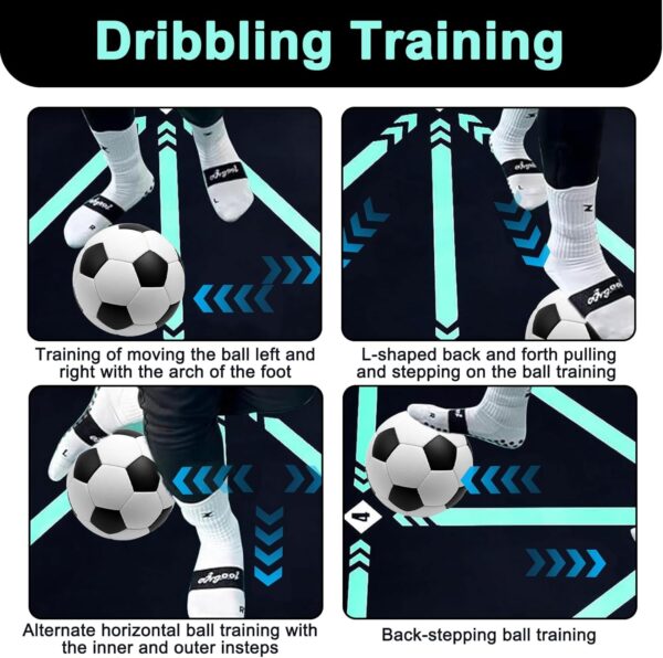 iKid Soccer Football Training Mat Carpet Non Slip For Kids Adults Solo Practice - Image 6