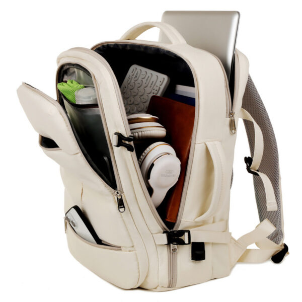 iKid Large Capacity Backpack For Women Men Multiple Pockets And Zippers Versatile Computer Bags Business Travel Backpack - Image 6