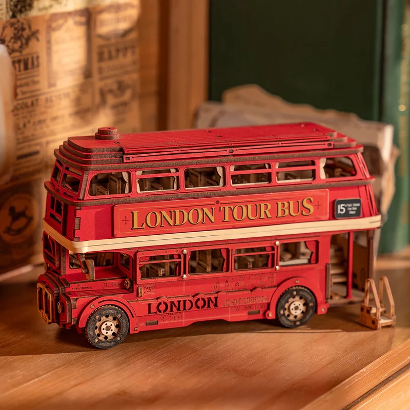 iKid Rolife London Tour Bus 3D Wooden Puzzleonly Supports Tk And Independent Website Platforms