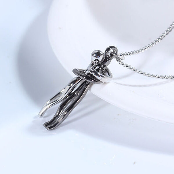 iKid Love Hug Necklace Unisex Men Women Couple Jewelry Simple Temperament Clavicle Chain Valentines Day Lover Gift - Image 2