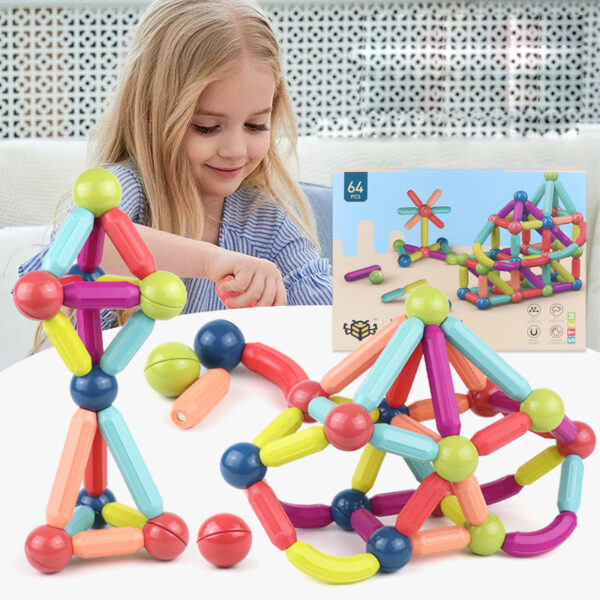 iKid Baby Toys Magnetic Stick Building Blocks Game Magnets Children Set Kids Magnets For Children Magnetic Toy Bricks - Image 8