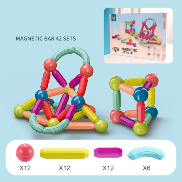 iKid Baby Toys Magnetic Stick Building Blocks Game Magnets Children Set Kids Magnets For Children Magnetic Toy Bricks - Image 5