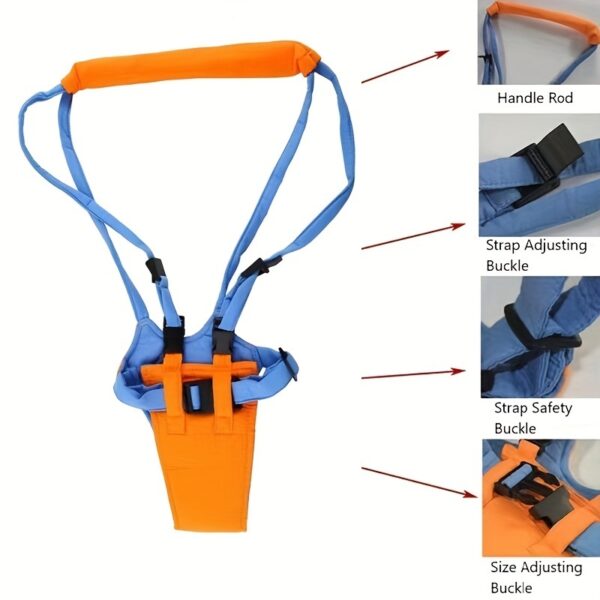 iKid Brand New Kid Baby Infant Toddler Harness Walk Learning Assistant Walker Jumper Strap Belt Safety Reins Harness - Image 2