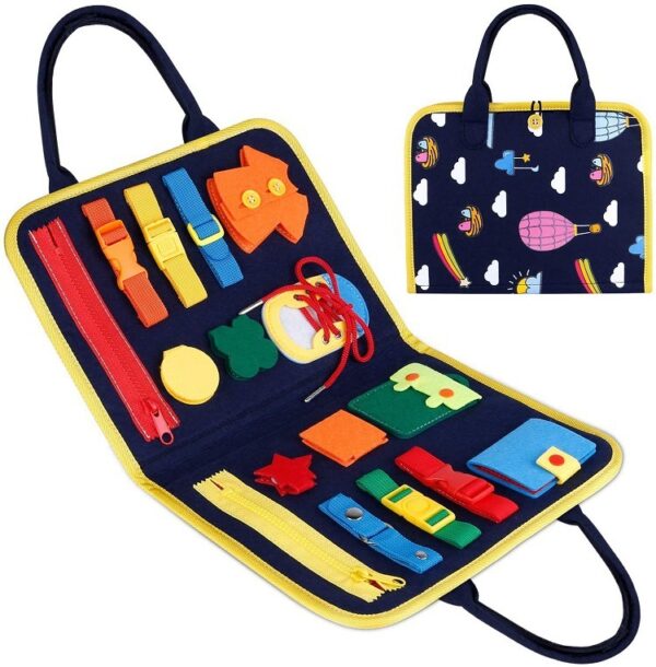 iKid New Busy Book Children'S Busy Board Dressing And Buttoning Learning Baby Early Education Preschool Sensory Learning Toy - Image 8