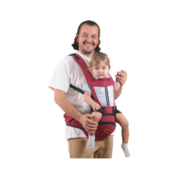 iKid Baby Hip Seat Carrier Baby Waist Stool For Child Infant Toddler With Adjustable Strap Buckle Pocket Soft Inner Huge Storage Ergonomic Baby Carrier Infant Kid Baby Hipseat Sling - Image 5