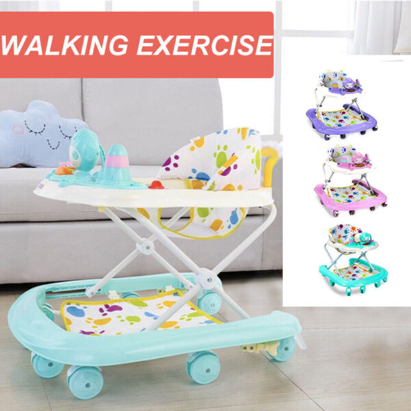 iKid Baby Walker Bouncer First Steps Push Along Activity Music Ride On Car Melody Uk - Image 9