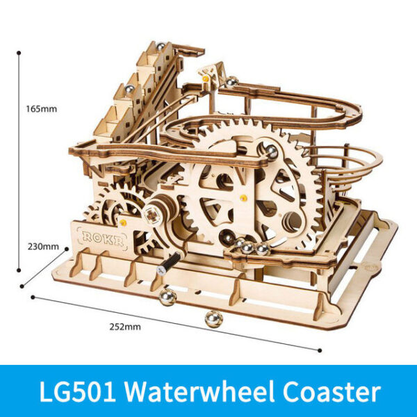 iKid 3D Diy Wooden Puzzle Roller Coaster Children'S Toys - Image 8