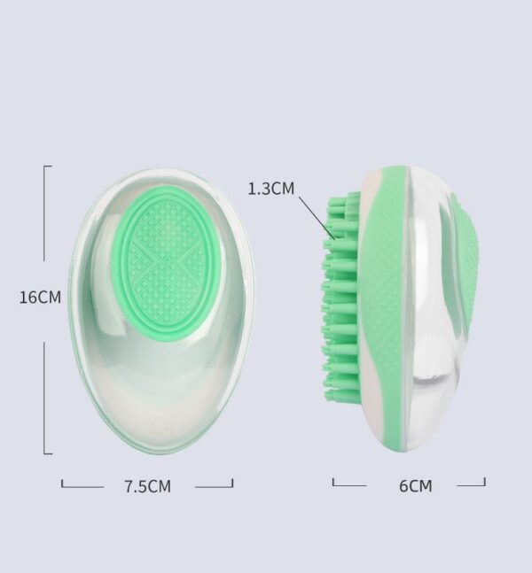 iKid Dog Cat Bath Brush 2-In-1 Pet Spa Massage Comb Soft Silicone Pets Shower Hair Grooming Cmob Dog Cleaning Tool Pet Products - Image 6
