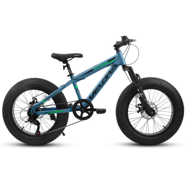iKid V20235 20 Inch Fat Tire Bike 7 Speed Mountain Bike Dual Disc Brakes High Carbon Steel Frame Front Suspension Mountain Buggy City Commuter City Bike Fat Tire Bike - Image 3