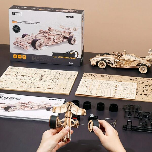 iKid Rokr Racing Car 3D Wooden Puzzle Only Supports Tk And Independent Station Platforms - Image 3