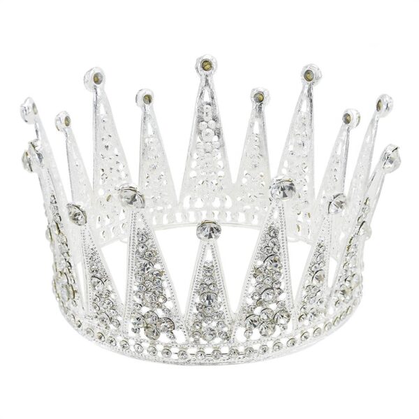 iKid Fashion Bridal Hair Accessories Alloy Hollow Diamond Crown - Image 4