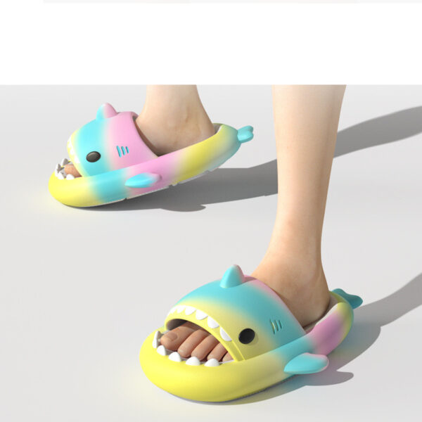 iKid Gradient Rainbow Shark Slippers Women'S Summer Indoor - Image 6
