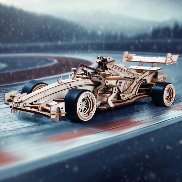 iKid Rokr Racing Car 3D Wooden Puzzle Only Supports Tk And Independent Station Platforms