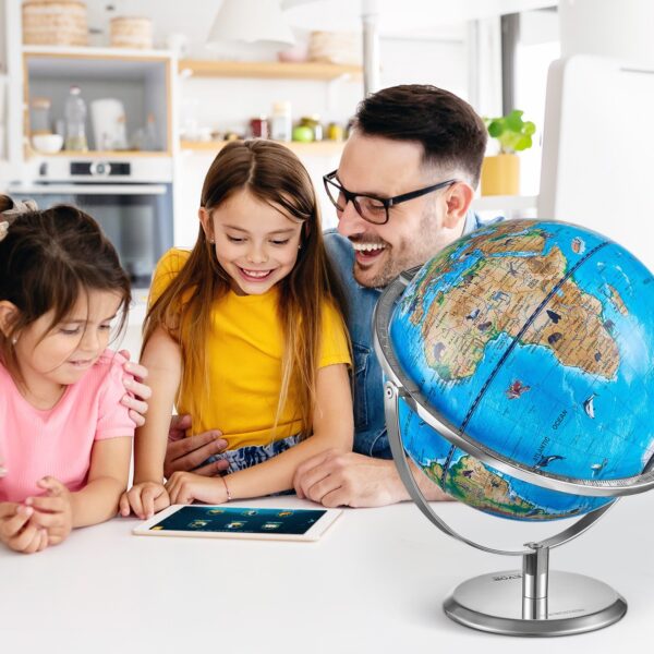 iKid Vevor Educational Globe For Kids Interactive Ar World Globe With Ar Golden Globe App Led Night Lighting Stem Toy Gifts For Kids Compatible With Android Or Ios Devices - Image 4