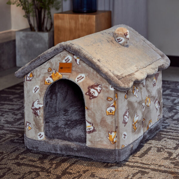 iKid Foldable Dog House Pet Cat Bed Winter Dog Villa Sleep Kennel Removable Nest Warm Enclosed Cave Sofa Pets Supplies - Image 6