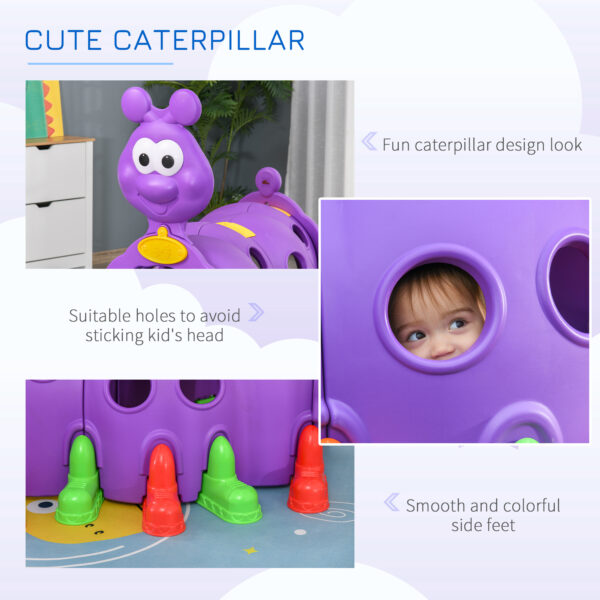 iKid 2 Sections Kids Climbing Tunnel For Indoor Outdoor Climb &Amp; Crawl Toy Play Structure For 3-6 Years Old Boys Girls Purple - Image 7