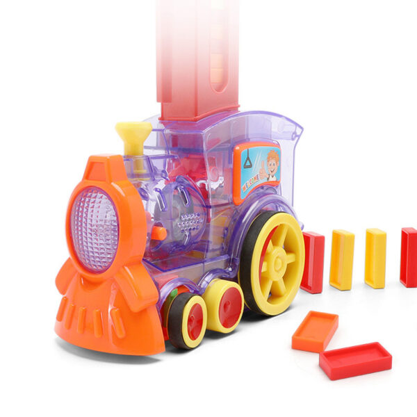 iKid Domino Train Toys Baby Toys Car Puzzle Automatic Release Licensing Electric Building Blocks Train Toy - Image 10