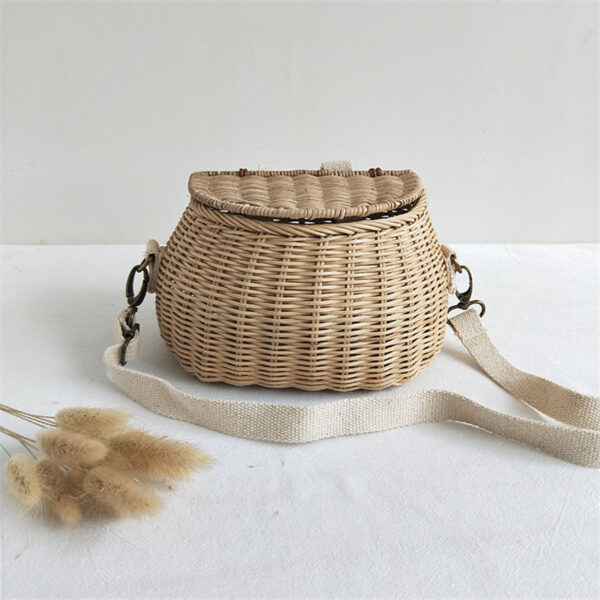 iKid Children'S Bicycle Rattan Woven Storage Basket