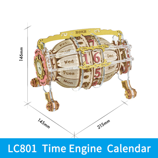 iKid Robotime Rokr Zodiac Wall Clock 3D Wooden Puzzle Model Assembly Toys Gifts For Children Kids Teens Lc601 Support Dropshipping