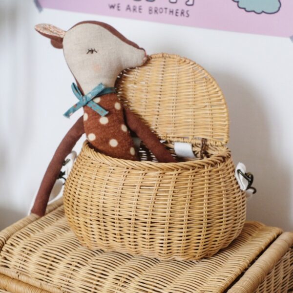 iKid Children'S Bicycle Rattan Woven Storage Basket - Image 5