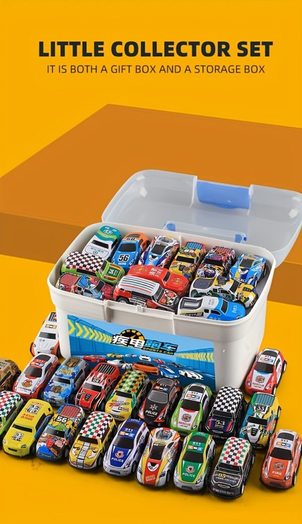 iKid A 50-Piece Alloy Toy Car Set With A Storage Box And A Foldable Play Mat As Well As A Wide Variety Of Combinations Perfect As An Educational And Entertaining Gift For Children Aged 3 And Up - Image 6
