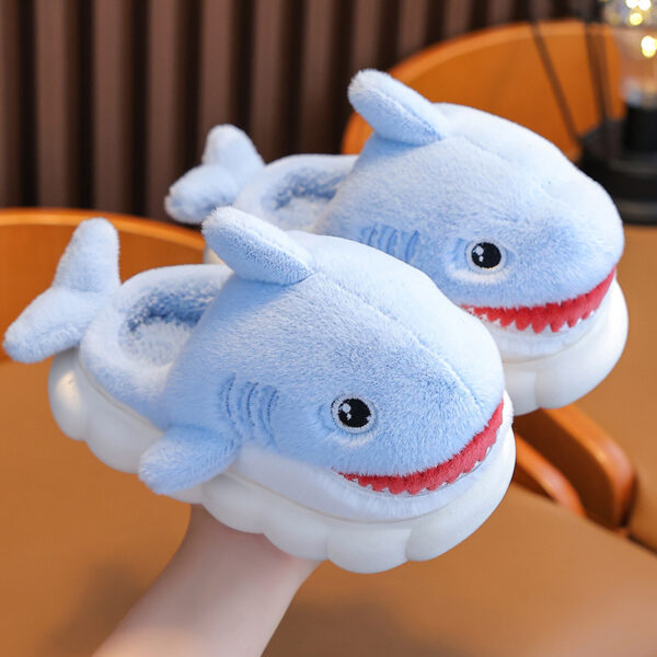 iKid Winter Children Boys And Girls Warm With Velvet Parent-Child Children Bag Heel Furry Home Baby Cotton Slippers - Image 5