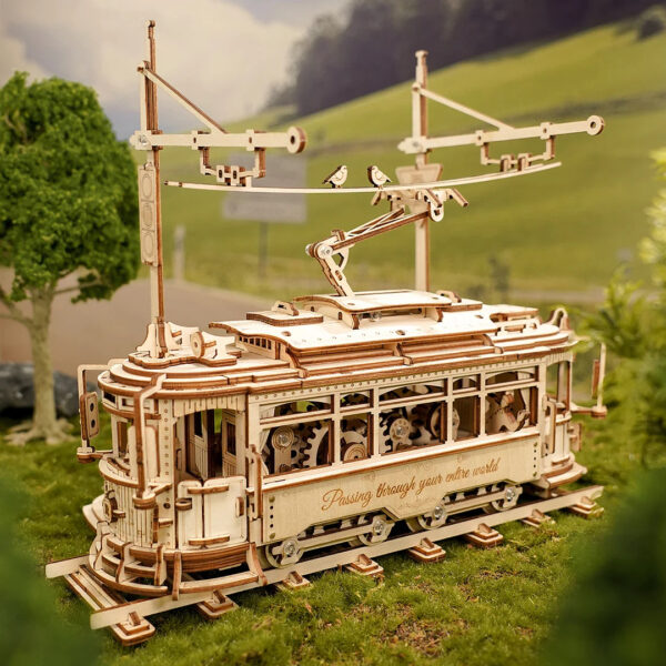 iKid Rokr Classic City Tram 3D Wooden Puzzle Lk801 Building Toys Jigsaw For Xmas Gift - Image 4