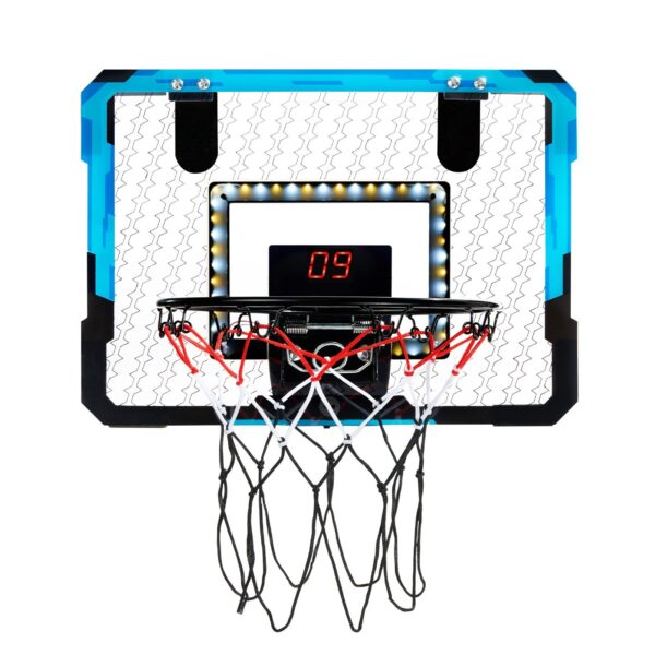 iKid Kids Basketball Hoop With Led Lights &Amp; Audio Scoreboard Indoor Basketball Hoop - Image 7
