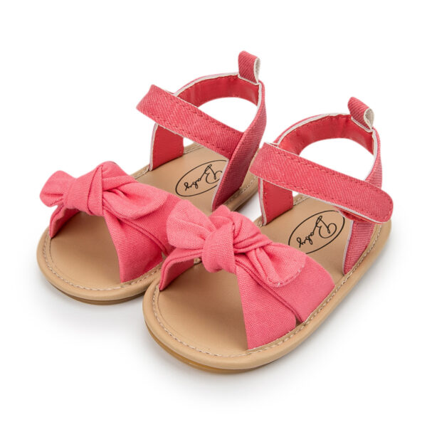 iKid Summer New Baby Bow Sandals Rubber Sole - Image 4