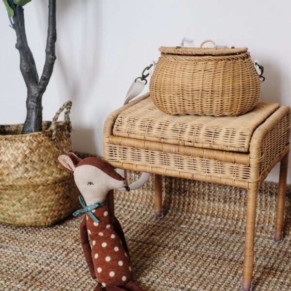 iKid Children'S Bicycle Rattan Woven Storage Basket - Image 9