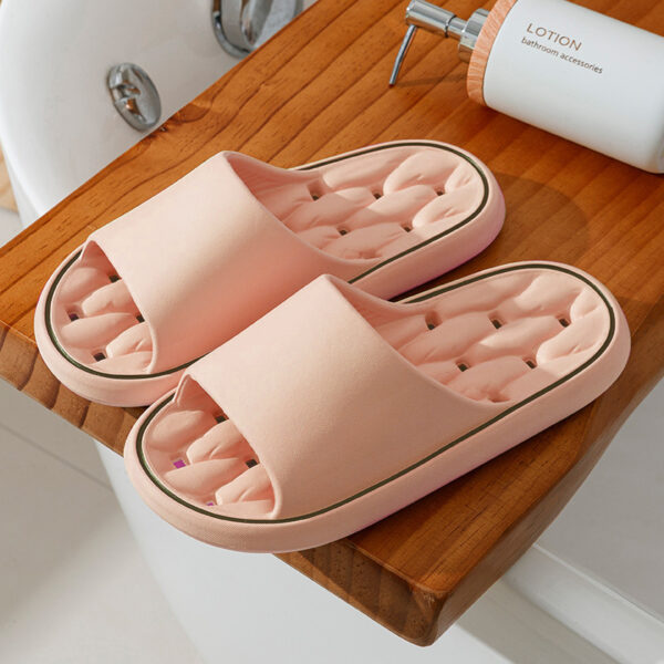 iKid Non-Slip Design Bathroom Slippers Home Summer Thick Sole Floor Bedroom House Shoes For Women Men - Image 4