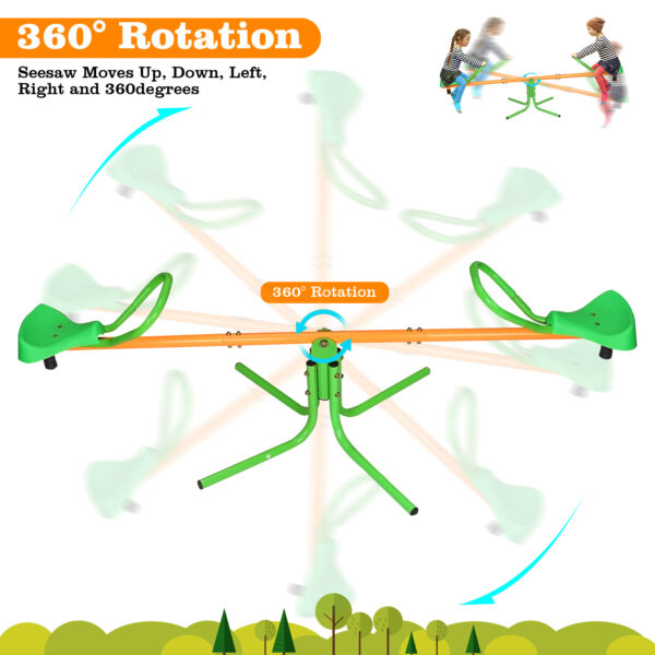 iKid 360 Degree Rotating Outdoor Children'S Rotating Seesaw - Image 6