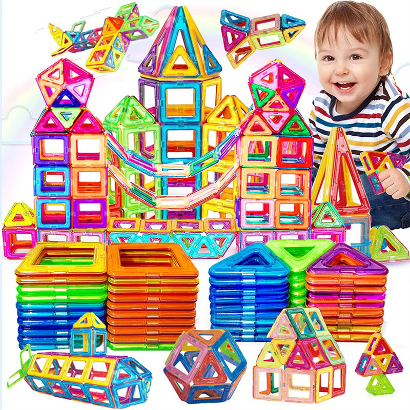 iKid Magnetic Building Blocks Diy Magnets Toys For Kids Designer Construction Set Gifts For Children Toys
