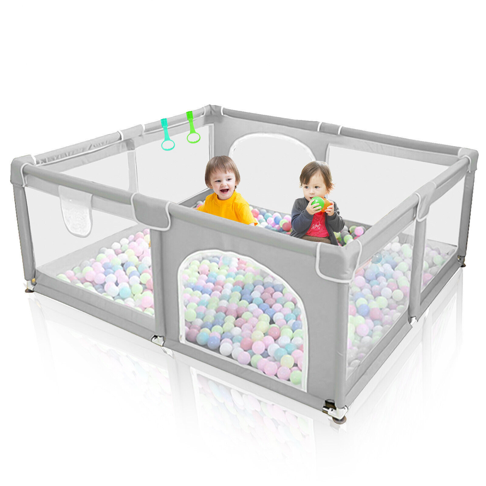 iKid Baby Playpen With Mat Activity Centre Indoor Outdoor Baby Fence Toddlers Babies