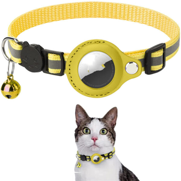 iKid Reflective Collar Waterproof Holder Case For Airtag Air Tag Airtags Protective Cover Cat Dog Kitten Puppy Nylon Collar - Image 9