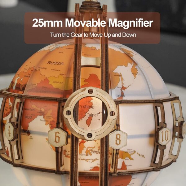 iKid Rokr Luminous Globe 3D Wooden Hot Selling 180Pcs Model Building Block Kits Toy - Image 3