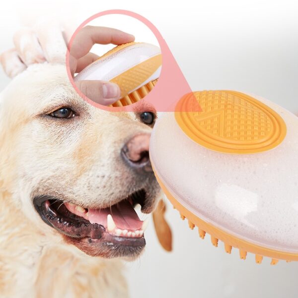 iKid Dog Cat Bath Brush 2-In-1 Pet Spa Massage Comb Soft Silicone Pets Shower Hair Grooming Cmob Dog Cleaning Tool Pet Products - Image 2