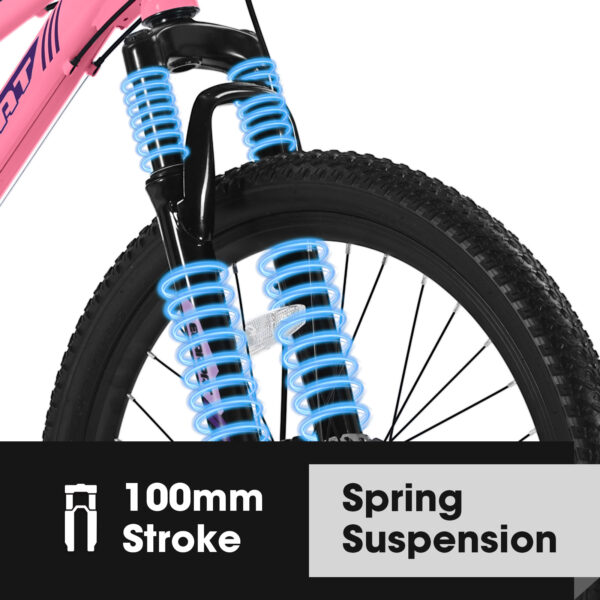 iKid S26103 26 Inch Mountain Bike For Teenagers Girls Women Shimano 21 Speeds With Dual Disc Brakes And 100Mm Front Suspension - Image 2