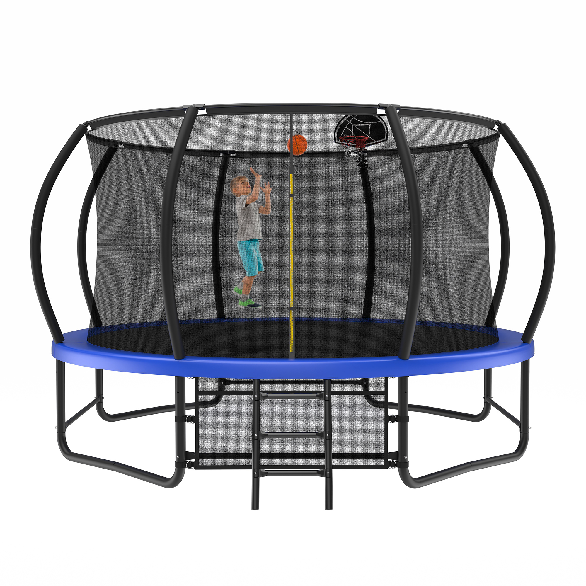 iKid 14 Foot Fenced Trampoline – Leisure Trampoline With Ladder And Rust Proof Coating Prohibited Platform Temu