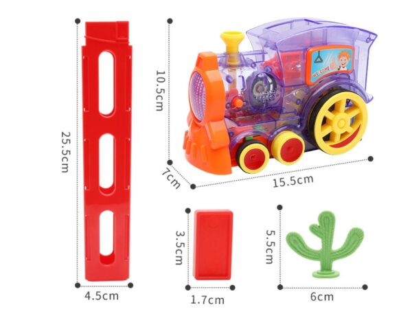 iKid Domino Train Toys Baby Toys Car Puzzle Automatic Release Licensing Electric Building Blocks Train Toy - Image 9
