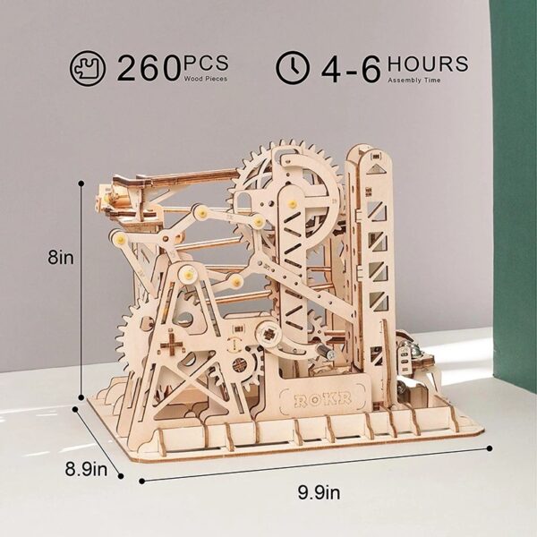 iKid 3D Diy Wooden Puzzle Roller Coaster Children'S Toys - Image 4