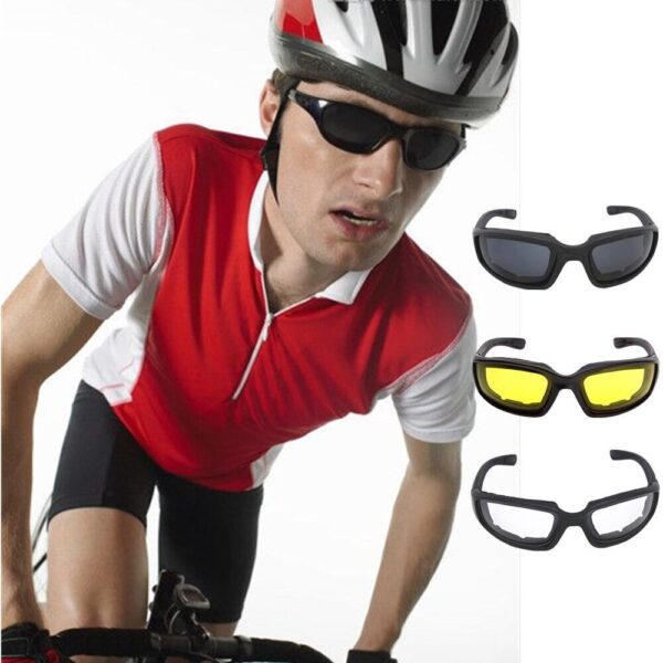 iKid 3 Pair Motorcycle Sports Padded Biker Riding Glasses Wind Resistant Sunglasses - Image 4