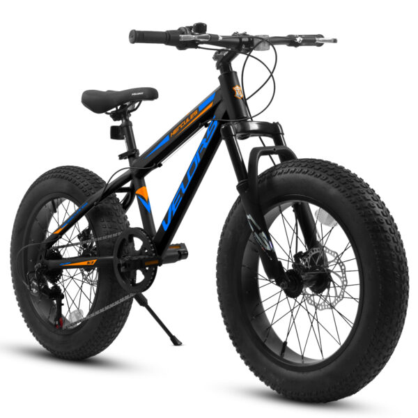 iKid V20235 20 Inch Fat Tire Bike 7 Speed Mountain Bike Dual Disc Brakes High Carbon Steel Frame Front Suspension Mountain Buggy City Commuter City Bike Fat Tire Bike - Image 8